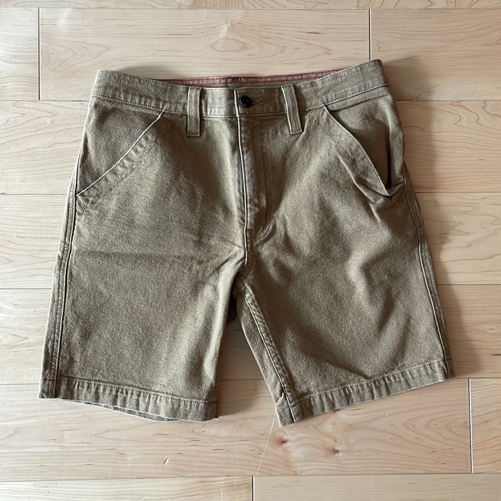 American Giant Roughneck Short - Mens Size 30, Khaki, New